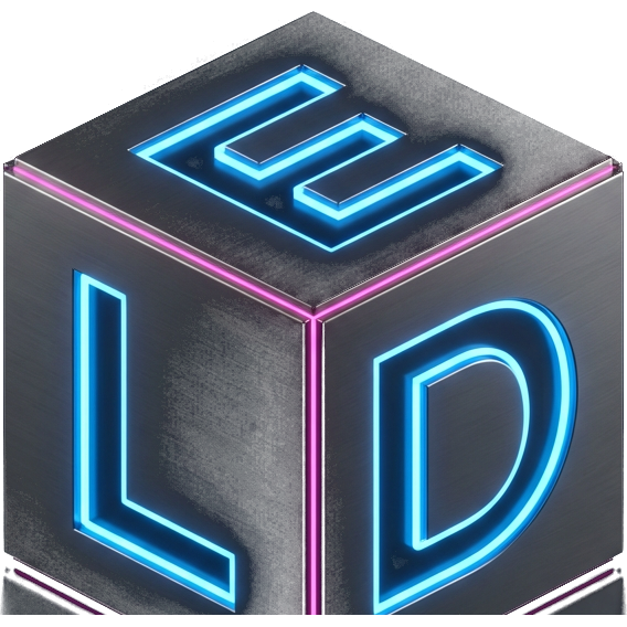 LED Chain AI 3D logo cube